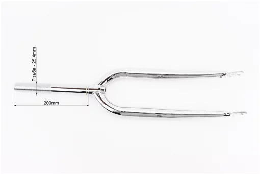 Вилка 24" с резьбой 1" (25,4мм), шток 200мм, никелированная, FIX-208211