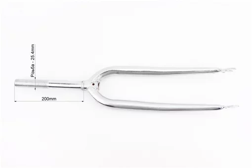 Вилка 26" с резьбой 1" (25,4мм), шток 200мм, никелированная, FIX-208212