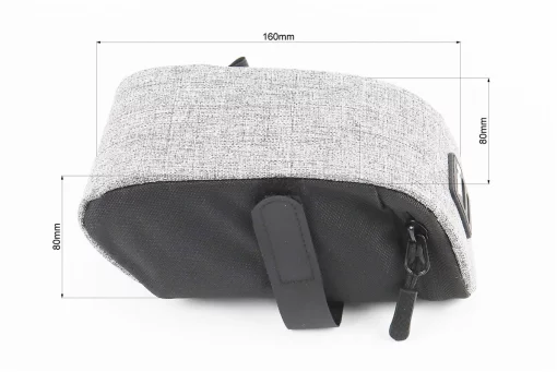 Сумка под сиденье, крепл. на липучке, чёрно-серая, FIX-409780