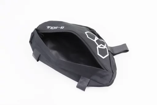 Сумка передняя под раму треугольная 280х135х60мм, крепл. на липучке, влагозащитная, чёрная, FIX-409782
