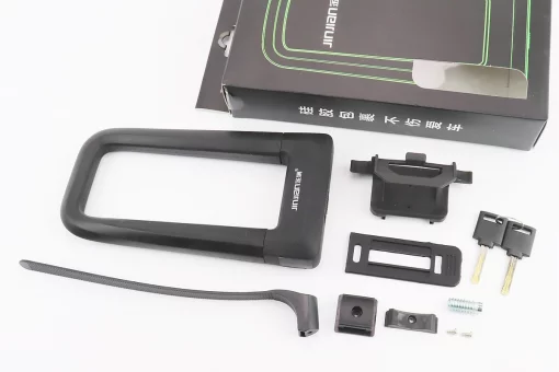 Замок протиугінний U-подібний 110x210 (70х160)мм, товщина скоби 14мм під ключ, чорний T626, FIX-409787