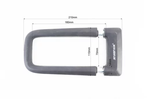 Замок протиугінний U-подібний 110x210 (70х160)мм, товщина скоби 14мм під ключ, чорний T626, FIX-409787