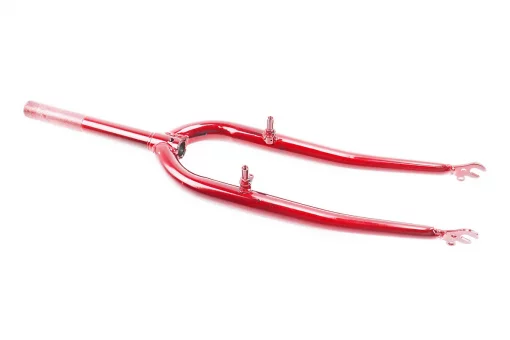 Вилка 26" з різьбою 1" (25,4мм), шток 200мм, V-brake, червона, FIX-208213