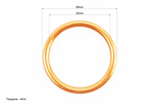 Прокладка глушителя из металла 39x32мм, к-кт 10шт, FIX-998306