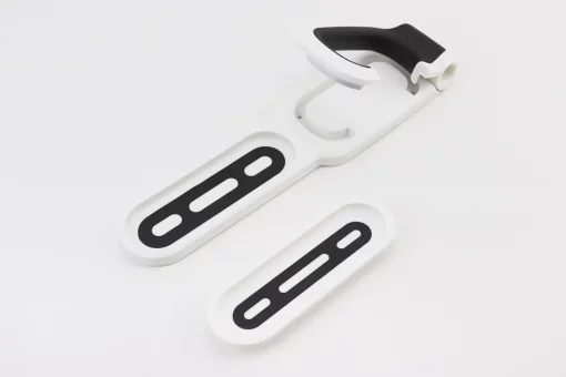 Кріплення велосипеда за колесо до стіни складане, пластмасово-металеве, біло-чорне HS-009В (без дюбелів), FIX-409803