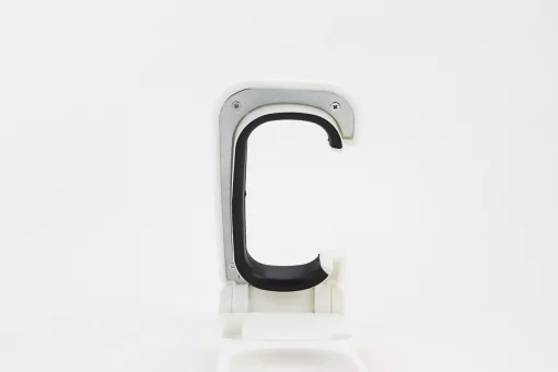 Кріплення велосипеда за колесо до стіни складане, пластмасово-металеве, біло-чорне HS-009В (без дюбелів), FIX-409803