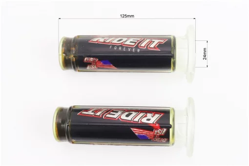 Рукоятка руля лев./пр. к-кт силикон RIDE IT, прозрачные, FIX-337105
