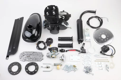 Двигатель велосипедный 2Т с ручным стартером + комплект для установки, ЧЕРНЫЙ, FIX-307031