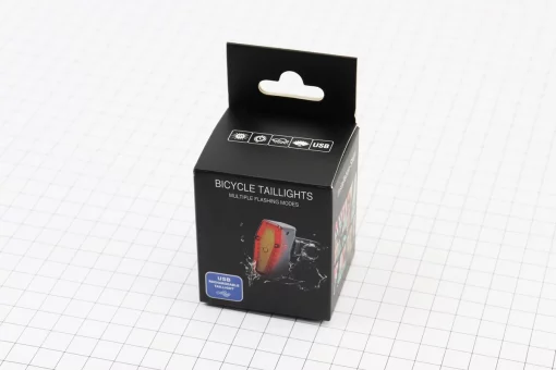 Ліхтар задній COB LED технологія, Li-ion 3.7V 500mAh зарядка від USB, вологозахисний, FIX-409806