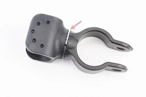 УЦІНКА Кріплення ліхтаря на кермо велосипеда, регульоване, пластмасове, чорне JY-ZJ004 (не до кінця заклепано з'єднання),