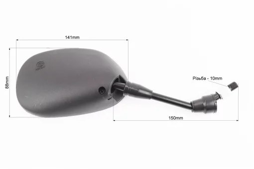 Дзеркала к-кт чорні "краплі", м10, FIX-301028