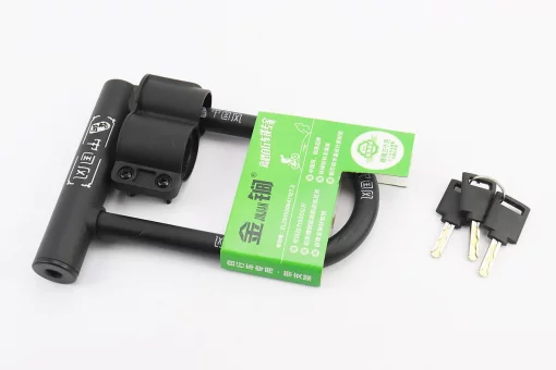 Замок протиугінний U-подібний 130x180 (70х140)мм, товщина скоби 14мм під ключ, чорний 607, FIX-409816