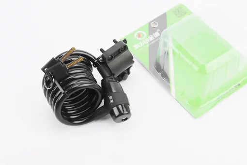 Замок противоугонный тросовый 1500х10мм под ключ, крепл. за трубу сидения, T503, FIX-409822