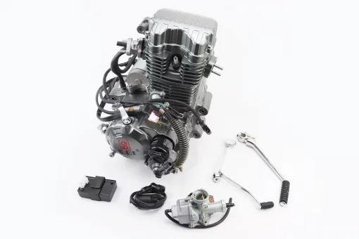 Двигатель мотоциклетный в сборе CGT-250cc (водяное охлаждение) + карбюратор, коммутатор, катушка зажигания, тип 2, FIX-307143