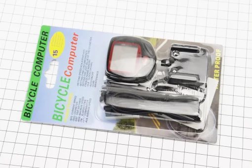 Велокомпьютер 15-функций, проводной, чёрный (без батареек) Crosser 268А, FIX-409852