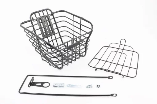 Корзина багажная передняя 28" с крышкой, чёрная BSK-СК-45 (возможны царапины, сколы, дефекты покраски), FIX-409867