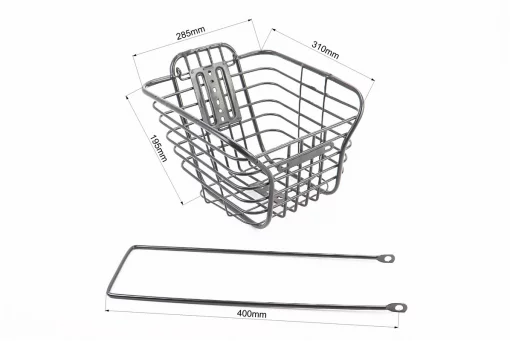 Корзина багажная передняя 28" с крышкой, чёрная BSK-СК-45 (возможны царапины, сколы, дефекты покраски), FIX-409867