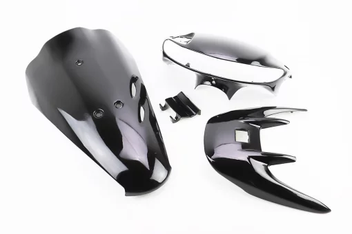 Honda DIO AF-35 пластик - к-кт крашеные 6 деталей, ЧЕРНЫЙ (возможны незначительные дефекты покраски), FIX-329137