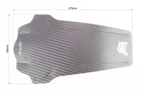 Крыло полипропиленовое универсальное, крепл. на стяжках, "карбон", FIX-409919