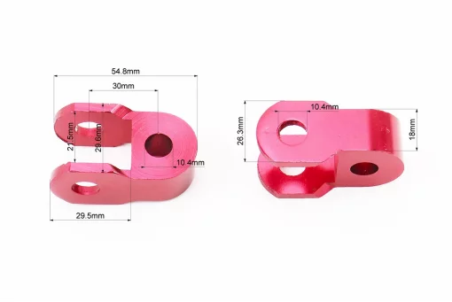 Удлинитель заднего амортизатора 30мм к-кт 2шт, красный, FIX-337247