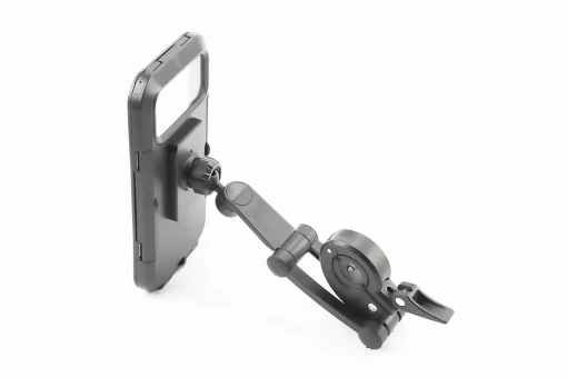 Держатель-чехол телефона 175х82мм на руль, сенсорная пленка, регулируемый угол настройки 360&deg;, внутренняя магнитная фиксация