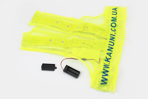 Жилет безопасности светоотражающий сетка LED, L (54*52см), FIX-337325