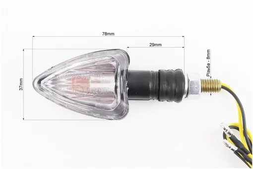 Поворот "стріла" чорний (прозоре скло), пара 5516, FIX-998835