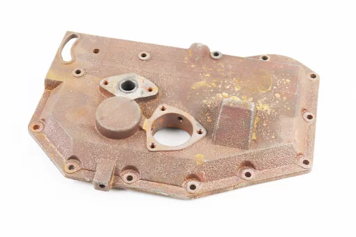 Крышка блока двигателя правая (со стороны заводного рычага), длинная, 12отв., чугун R180NM, НЕ ЗАГЛУШЕН МАСЛЯНЫЙ КАНАЛ, FIX-210690