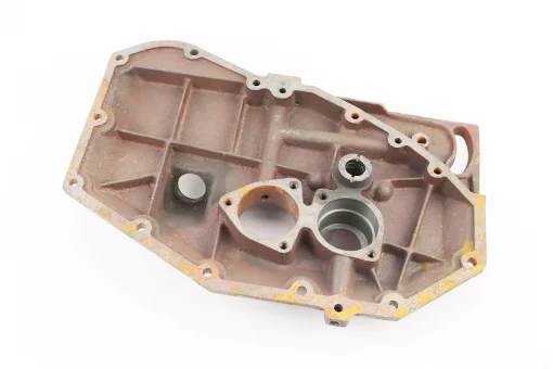 Крышка блока двигателя правая (со стороны заводного рычага), длинная, 12отв., чугун R180NM, НЕ ЗАГЛУШЕН МАСЛЯНЫЙ КАНАЛ, FIX-210690