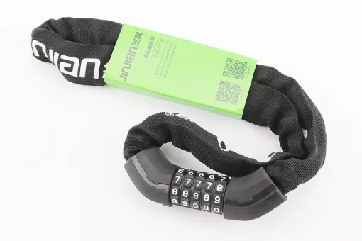 Замок противоугонный цепной 1000х6мм с 5-и значным кодом, черный 706, FIX-409982