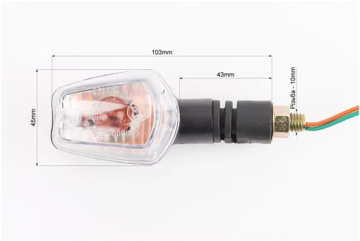 Поворот "КАПЛЯ" малый, короткая ножка, прозрачное стекло, FIX-337376