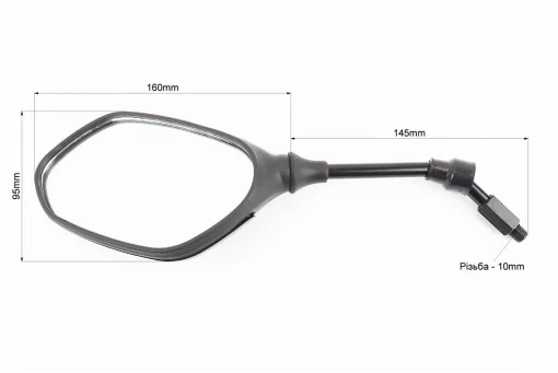 Зеркала к-кт "Lux" черные с черной вставкой, м10, FIX-337387