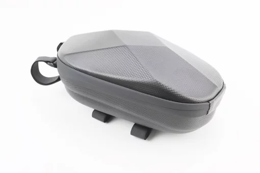 Сумка на руль электросамоката (жёсткий чехол) 300x150x125мм, крепл. на липучке, влагозащитная, "карбон" 033, FIX-410082