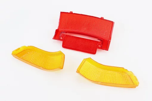 Honda DIO AF-18 "стекло"- стопа, красное + поворотов, желтые к-кт 3шт, FIX-329228