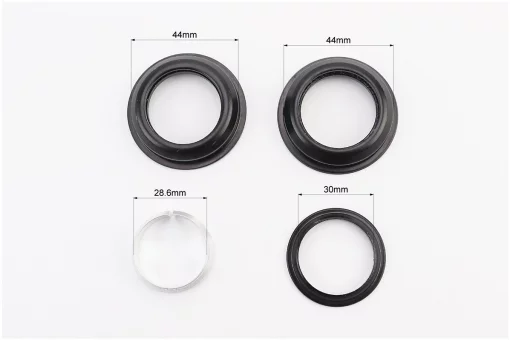 Рулевые чашки 1-1/8" (44/28,6x44/30) безрезьбовой вилки, полуинтегрированные, чёрные E9, FIX-410109