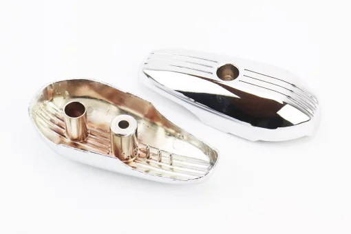 Honda GIORNO AF-24 пластик - накладка амортизатора переднего к-кт 2шт, ХРОМ, FIX-329267