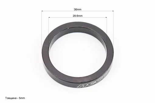 Кільце вилки 1-1/8 h5мм, чорне, FIX-403225