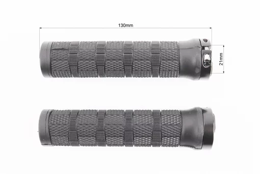 Ручки керма 130мм з затискачем Lock-On, чорні, FIX-403245