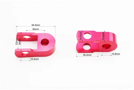 Подовжувач заднього амортизатора 30мм к-кт 2шт + болти + гайки, червоний, FIX-337499
