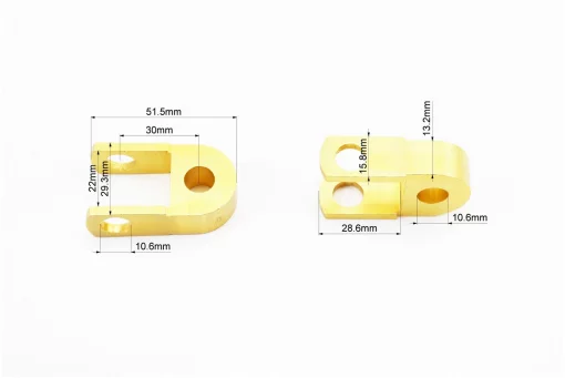 Подовжувач заднього амортизатора 30мм к-кт 2шт + болти + гайки, золотистий, FIX-337500