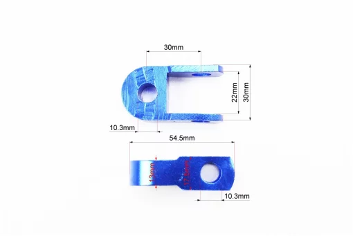 Подовжувач заднього амортизатора 30мм к-кт 2шт + болти + гайки, синій, FIX-337501
