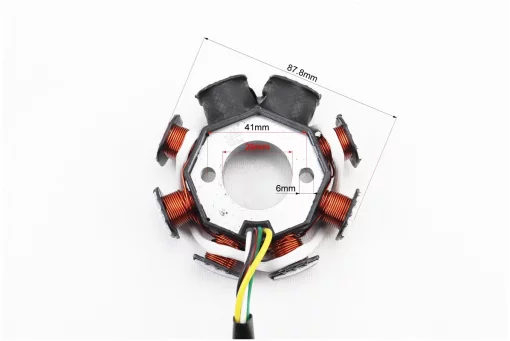 Статор магнето (генератора) (8 котушок роз'єм "мама 3 + 2") висота 28мм, FIX-349174