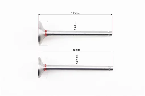 Клапан впускний (h-115; D-39; d-7,95), випускний (h-115; D-33; d-7,95) к-кт R185N/R190N/R192N, FIX-604047