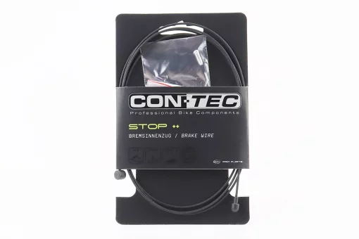 Трос гальмівний 1350мм універсальний MTB/ROAD з кінцевиком, нержавіюча сталь, тефлонове покриття, чорний Slick Stainless with