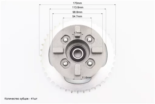 Панель демпферна із зіркою 428-41Т у зборі, висота посадки зірки - 28мм + втулка, FIX-357313