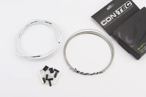 Трос - комплект перемикання універсальний "ПОВНИЙ" (сорочка 4мм х 2,7м, троса Slick Stainless 2000/2300мм, ковпачки, кінцівки,