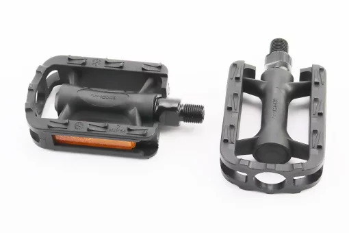 Педали CHILD 1/2" (95x61x21mm) пластиковые, чёрные NW-85A, FIX-411097