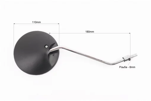 Зеркала к-кт Круглые-черные "Delta", м8, FIX-999152