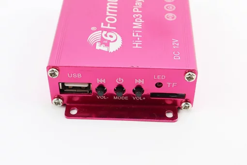 АУДИО-блок (МРЗ-USB/SD, FM-радио, пультДУ, сигнализация) + колонки 2шт (синие), FIX-337602