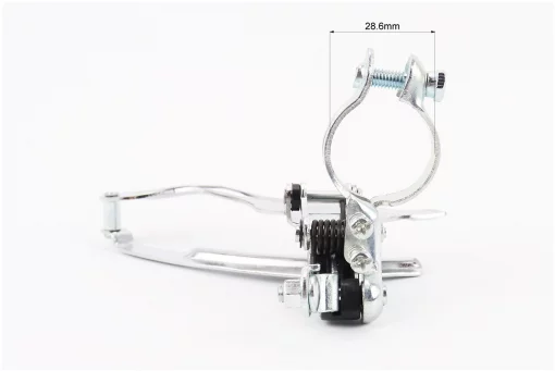 Перекидка цепи передняя с нижней тягой, крепл. 28,6мм, под звезду 42Т, хром, FIX-403303